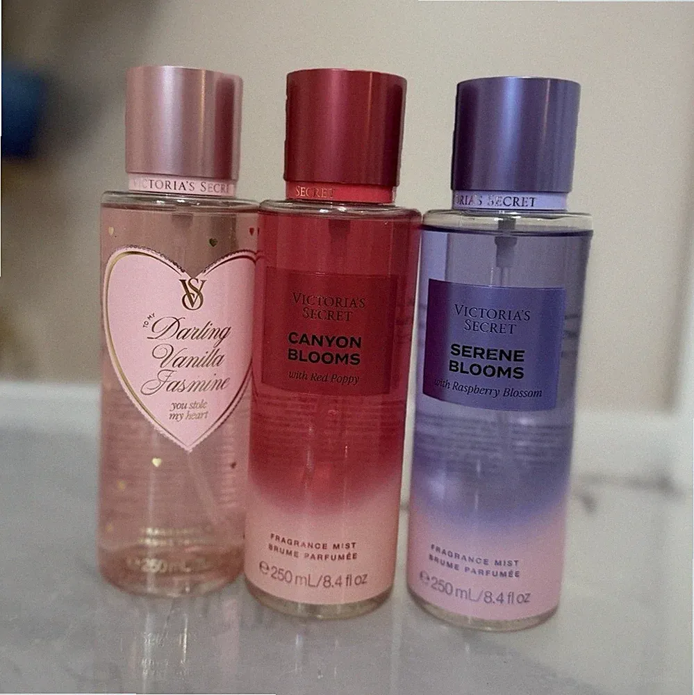 Victoria's Secret Fragrance Mist Set Darling Vanilla Canyon Serene Blooms 250mL