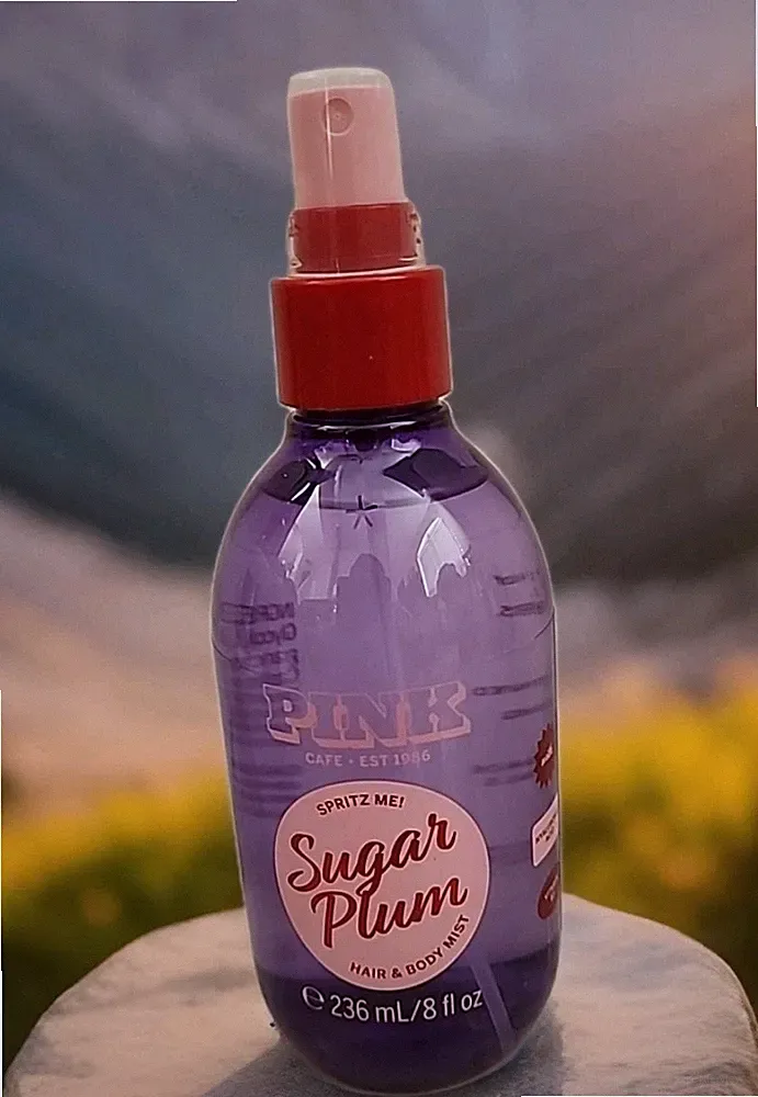 Victoria's Secret Pink Sugar Plum Fragrance Hair & Body Mist Spray Splash 8.Oz